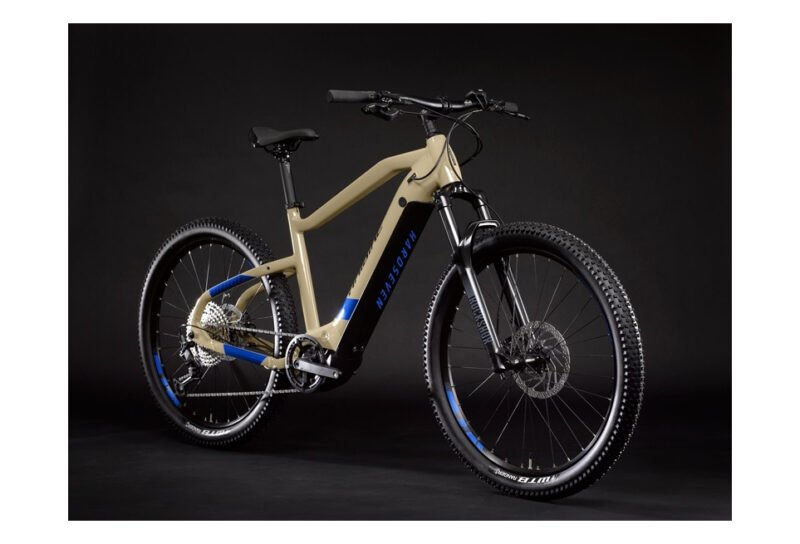 VTT ELECTRIQUE SEMI-RIGIDE HAIBIKE HARDSEVEN 7 27.5'' 630WH SHIMANO DEORE 12V BEIGE CAFÉ / BLEU 2022 – Image 2