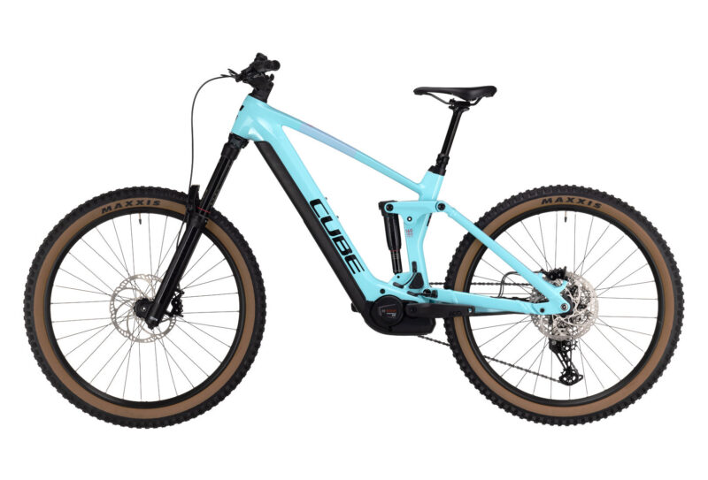 VTT ÉLECTRIQUE TOUT-SUSPENDU CUBE STEREO HYBRID 160 HPC RACE 750 27.5 SHIMANO DEORE 12V 750 WH 27.5'' BLEU ICE 2023 – Image 14