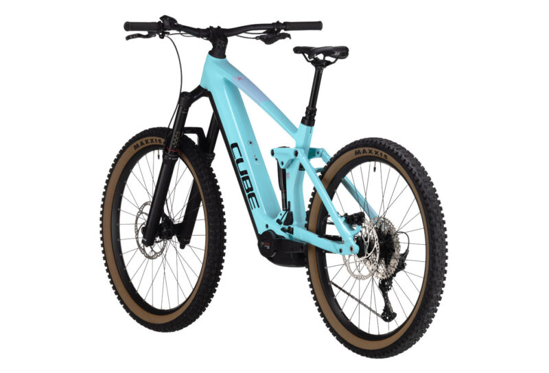 VTT ÉLECTRIQUE TOUT-SUSPENDU CUBE STEREO HYBRID 160 HPC RACE 750 27.5 SHIMANO DEORE 12V 750 WH 27.5'' BLEU ICE 2023 – Image 15